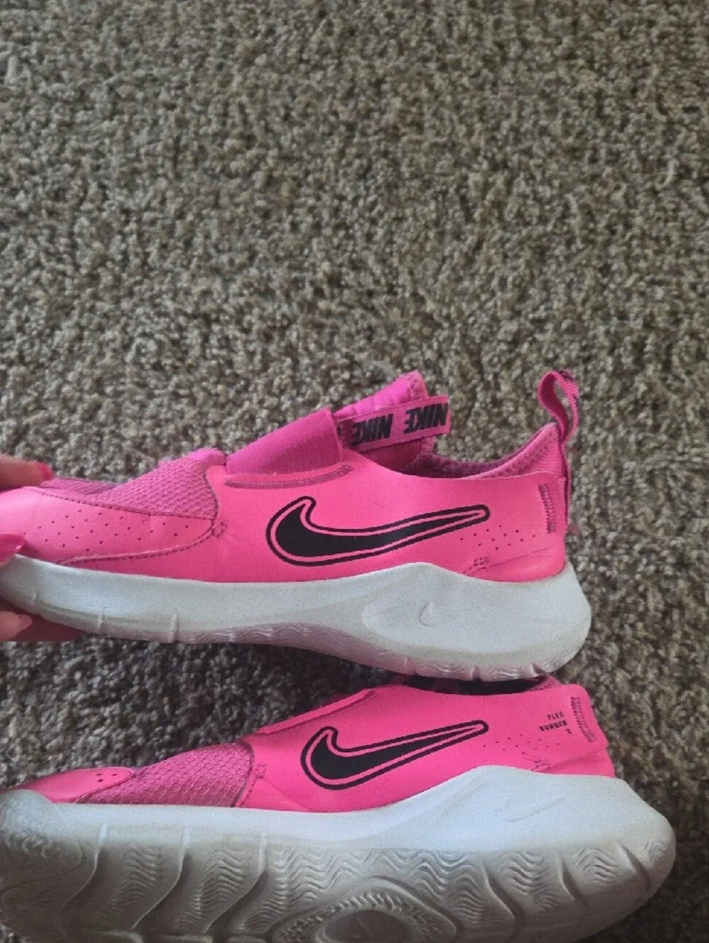 Nike Kids Hot Pink Slip-On Sneakers with White Soles